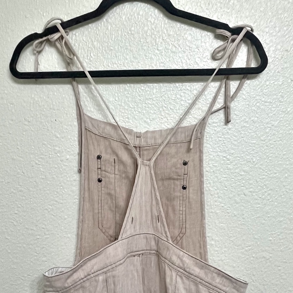 Free People Natural Sights Overalls Linen Cotton Blend Size XS - Picture 6 of 11